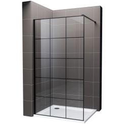 Hagser Agatha sprchová zástěna walk-in 120 cm černá matný/průhledné sklo HGR13000022