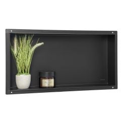 Balneo Wall-Box No Rim Black zápustná polička 60 cm OB-BL3-NR