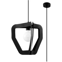 Sollux Lighting Tres závěsné svítidlo 1x60 W černá SL.0930