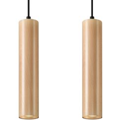 Sollux Lighting Lino závěsné svítidlo 2x40 W dřevo SL.0637