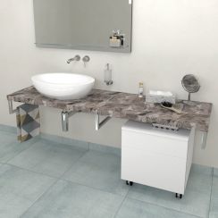 Sapho Avice deska 120x49.5 cm šedá AV1210