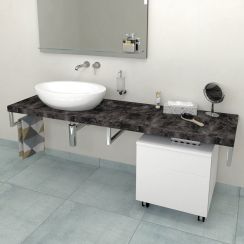 Sapho Avice deska 140x49.5 cm grafitová AV1409