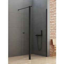 New Trendy New Soleo Black sprchová zástěna walk-in 90 cm černá matný/průhledné sklo K-0782