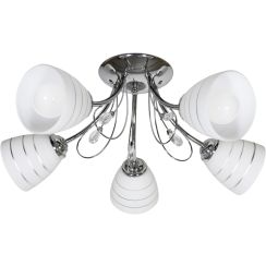 Candellux Simpli stropní světlo 5x40 W bílá-chrom 35-63854
