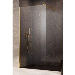 Radaway Modo New II Gold sprchová zástěna walk-in 70 cm zlatá lesk/průhledné sklo 389074-09-01