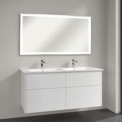 Villeroy & Boch Finero umyvadlo se skříňkou a zrcadlem 130 cm bílá S00305DHR1