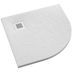 Schedpol Kalait White Stone půlkruhová sprchová vanička 90x90 cm bílá 3.3104/B/ST-M2