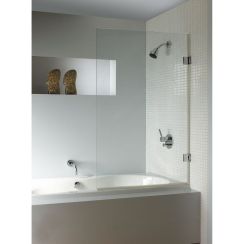 Riho Scandic vanová zástěna 90 cm jednodílný chrom lesk/čiré sklo G001132120