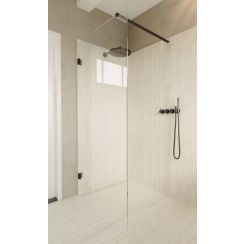 Riho Scandic sprchová zástěna walk-in 140 cm černá matný/průhledné sklo G001114121