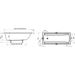 Ravak Classic II obdélníková vana 120x70 cm bílá CC11000000