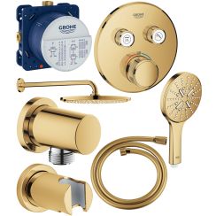 Set hlavová sprcha Grohe Rainshower 26066GL0, vanová baterie Grohe Grohtherm SmartControl 29119GL0, 26574GL0, 27057GL0, 27074GL0, 28362GL0