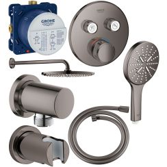 Set hlavová sprchá s ramenem Grohe Rainshower 26066A00, vanová baterie Grohe Grohtherm SmartControl 29119A00, 26574A00, 27057A00, 27074A00, 28362A00