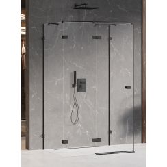 New Trendy Avexa sprchový kout 120x110 cm obdélníkový černá polomatný/průhledné sklo EXK-2623