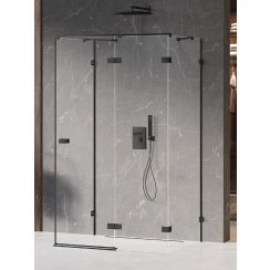 New Trendy Avexa Black sprchový kout 120x110 cm obdélníkový černá polomatný/průhledné sklo EXK-2653