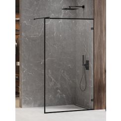 New Trendy Avexa sprchová zástěna 140 cm černá polomatný/průhledné sklo EXK-2664