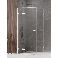 New Trendy Avexa White sprchový kout 120x110 cm obdélníkový bílá matný/průhledné sklo EXK-2729