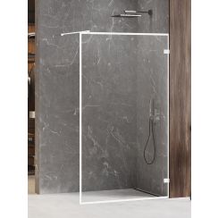 New Trendy Avexa White sprchová zástěna walk-in 140 cm bílá matný/průhledné sklo EXK-3009