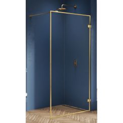 New Trendy Avexa Gold Brushed sprchová zástěna walk-in 120 cm zlatá kartáčovaný/průhledné sklo EXK-3137