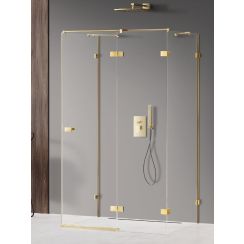 New Trendy Avexa Gold Shine sprchový kout 120x80 cm obdélníkový zlatá lesk/průhledné sklo EXK-2149