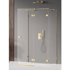 New Trendy Avexa Gold sprchový kout 120x90 cm obdélníkový zlatá lesk/průhledné sklo EXK-2150