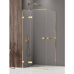 New Trendy Avexa Gold Shine sprchový kout 120x90 cm obdélníkový zlatá lesk/průhledné sklo EXK-3188