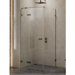 New Trendy Avexa Gunmetal Brushed sprchový kout 80x80 cm čtvercový grafitová kartáčovaný/průhledné sklo EXK-3319