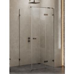 New Trendy Avexa Gunmetal Brushed sprchový kout 120x100 cm obdélníkový kartáčovaný/průhledné sklo EXK-3375