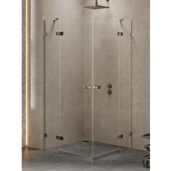 New Trendy Avexa Gunmetal Brushed sprchový kout 80x80 cm čtvercový kartáčovaný/průhledné sklo EXK-3378