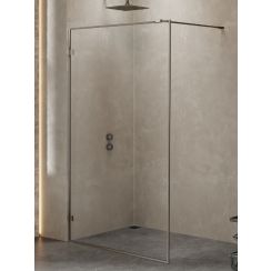 New Trendy Avexa Gunmetal Brushed sprchová zástěna walk-in 50 cm kartáčovaný/průhledné sklo EXK-3507