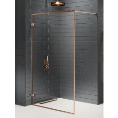 New Trendy Avexa Copper Brushed sprchová zástěna walk-in 130 cm měděná kartáčovaný/průhledné sklo EXK-4323