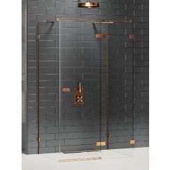 New Trendy Avexa Copper Brushed sprchový kout 100x80 cm obdélníkový měděná kartáčovaný/průhledné sklo EXK-3733