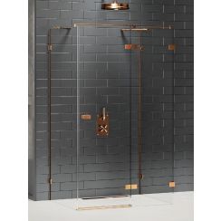 New Trendy Avexa Copper Brushed sprchový kout 120x100 cm obdélníkový měděná kartáčovaný/průhledné sklo EXK-3747