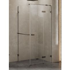 New Trendy Avexa Gunmetal Brushed sprchový kout 120x80 cm obdélníkový kartáčovaný/průhledné sklo EXK-3313