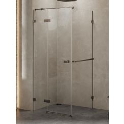 New Trendy Avexa Gunmetal Brushed sprchový kout 120x100 cm obdélníkový kartáčovaný/průhledné sklo EXK-3285
