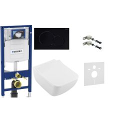 Set combi-Pack sada s prkénkem Villeroy & Boch Venticello 4611RSR1, splachovací tlačítko Geberit Sigma 115.770.DW.5, 111.815.00.1, 156.050.00.1