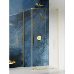New Trendy Smart Light Gold sprchový kout 120x100 cm obdélníkový zlatá lesk/průhledné sklo EXK-4240