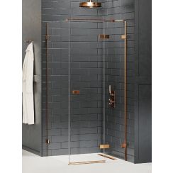 New Trendy Avexa Copper Brushed sprchový kout 80x80 cm čtvercový měděná kartáčovaný/průhledné sklo EXK-3576