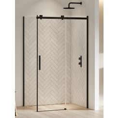 New Trendy Softi Black sprchový kout 140x80 cm obdélníkový černá polomatný/průhledné sklo EXK-3985