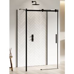 New Trendy Softi Black sprchový kout 140x90 cm obdélníkový černá polomatný/průhledné sklo EXK-4003