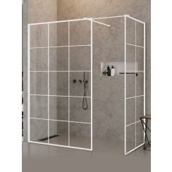 New Trendy New Modus White sprchový kout 140x90 cm obdélníkový bílá matný/vzorované sklo EXK-2307