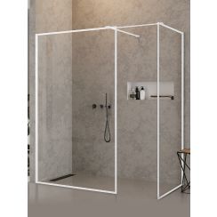 New Trendy New Modus White sprchový kout walk-in 120x90 cm obdélníkový bílá matný/průhledné sklo EXK-2316