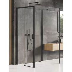 New Trendy Prime Black sprchový kout 120x100 cm obdélníkový černá polomatný/průhledné sklo K-0975