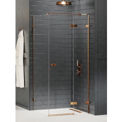 New Trendy Avexa Copper Brushed sprchový kout 120x100 cm obdélníkový měděná kartáčovaný/průhledné sklo EXK-3602