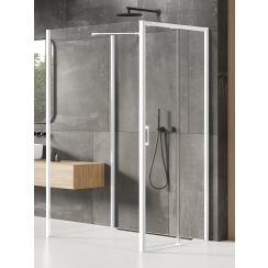 New Trendy Prime White sprchový kout 120x100 cm obdélníkový bílá matný/průhledné sklo K-1083
