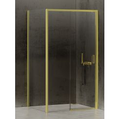 New Trendy Prime Light Gold sprchový kout 100x90 cm obdélníkový zlatá lesk/průhledné sklo K-1438