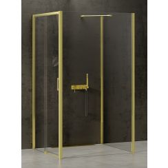New Trendy Prime Light Gold sprchový kout 120x120 cm čtvercový zlatá lesk/průhledné sklo K-1641