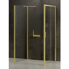 New Trendy Prime Light Gold sprchový kout 120x120 cm čtvercový zlatá lesk/průhledné sklo K-1647