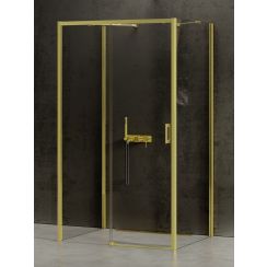 New Trendy Prime Light Gold sprchový kout 140x90 cm obdélníkový zlatá lesk/průhledné sklo K-1118