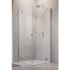 Radaway Essenza New KDD sprchový kout levá část 90x90 cm čtvercový chrom lesk/průhledné sklo 1385060-01-01L