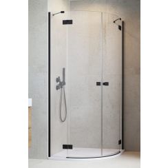 Radaway Essenza New Black PDD sprchové dveře 80 cm sklopné černá matný/průhledné sklo 1385002-54-01R